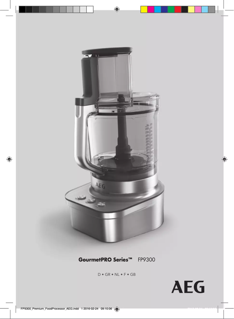 Page n°1 - Manuel utilisateur AEG GourmetPRO FP9300