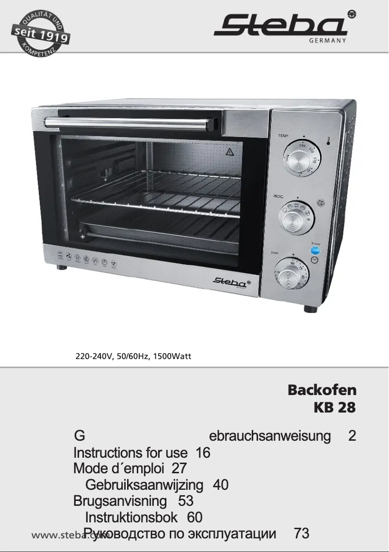 Image de la première page du manuel de l'appareil KB 28