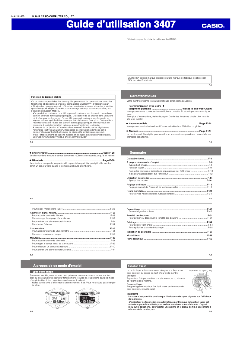 Image de la première page du manuel de l'appareil GB-6900AA-2ER