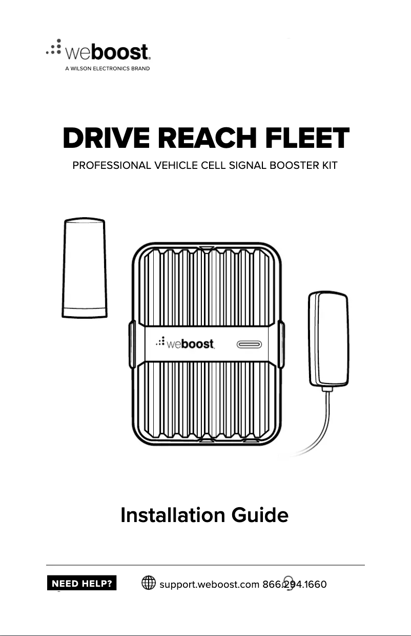Page 1 de la notice Manuel utilisateur Wilson weBoost Drive Reach Fleet