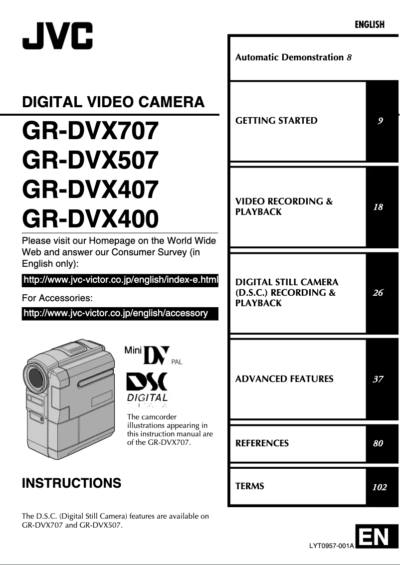 Page n°1 - Manuel utilisateur JVC GR-DVX400