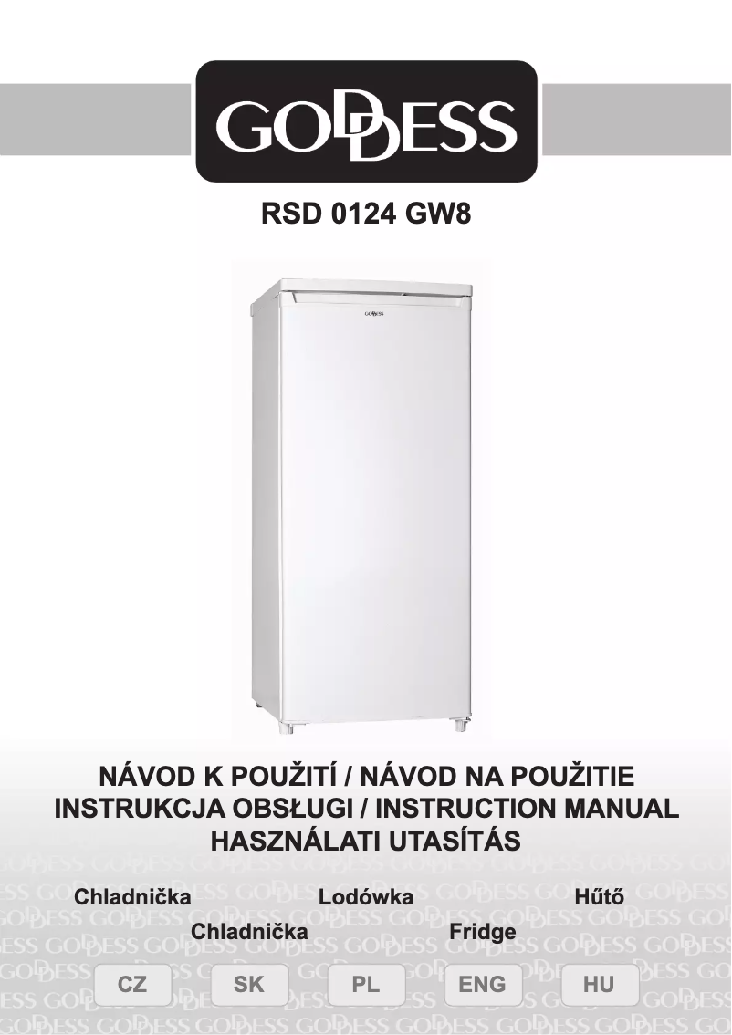 Page n°1 - Manuel utilisateur Goddess RSD 0124 GW8