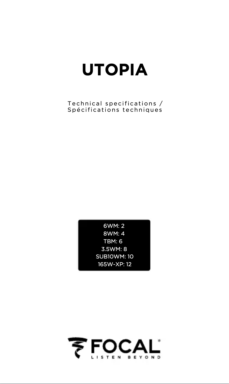 Página 1 del manual Manual de usuario Focal Utopia M SUB10WM