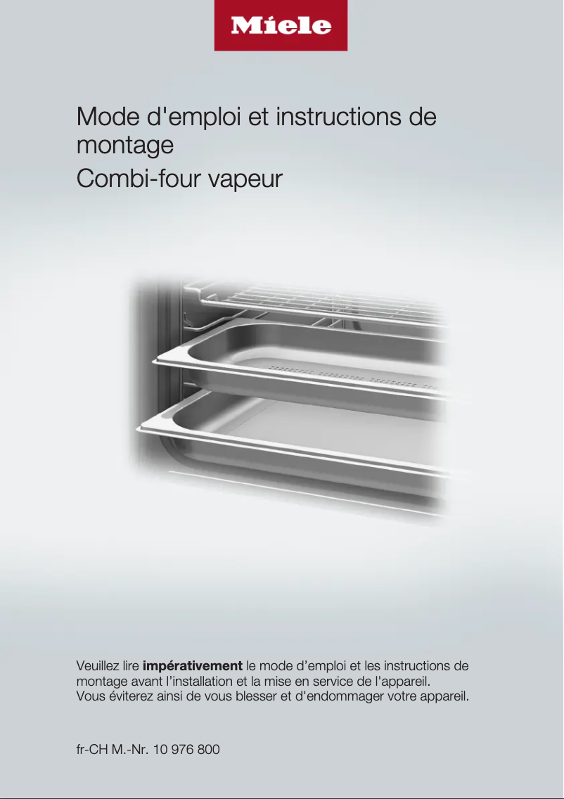Page n°1 - Manuel utilisateur Miele DGC 7460-55