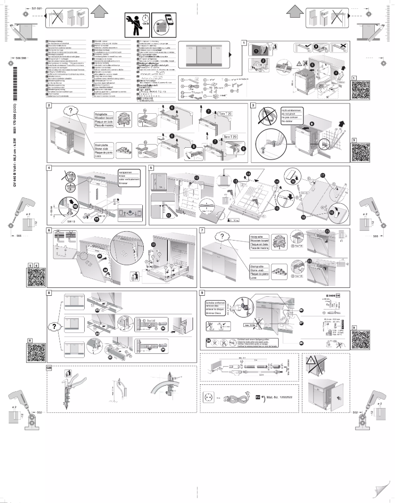 Page 1 de la notice Guide d'installation Siemens SX63HX10TE