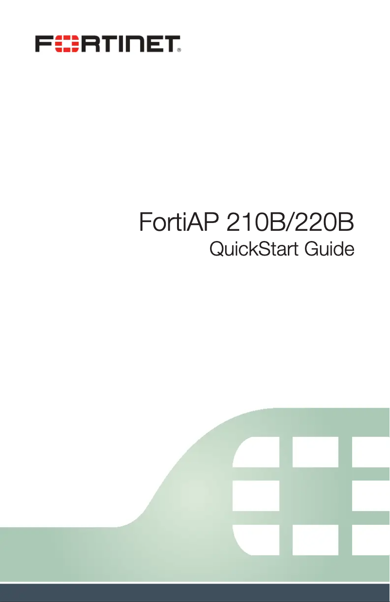 Page n°1 - Manuel utilisateur Fortinet FortiAP 210B