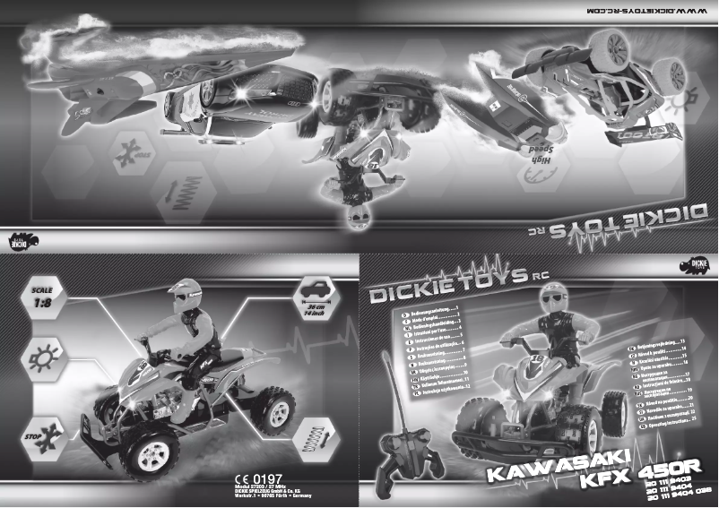 Image de la première page du manuel de l'appareil Kawasaki KFX 450R