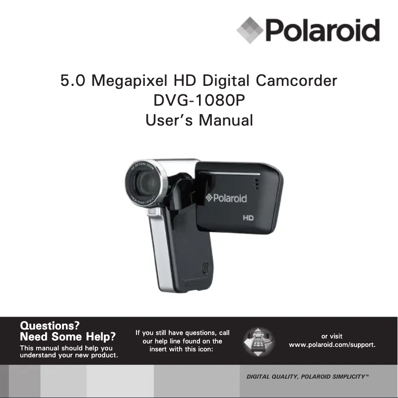 Image de la première page du manuel de l'appareil DVG-1080P