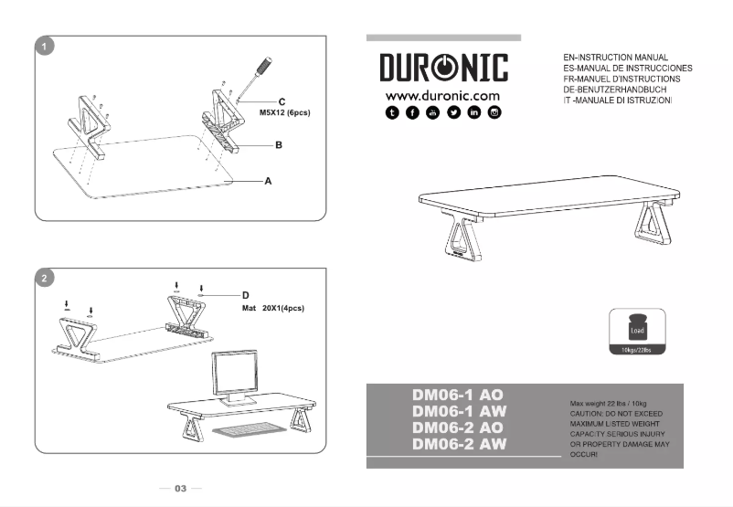 Image de la première page du manuel de l'appareil DM06-1AO