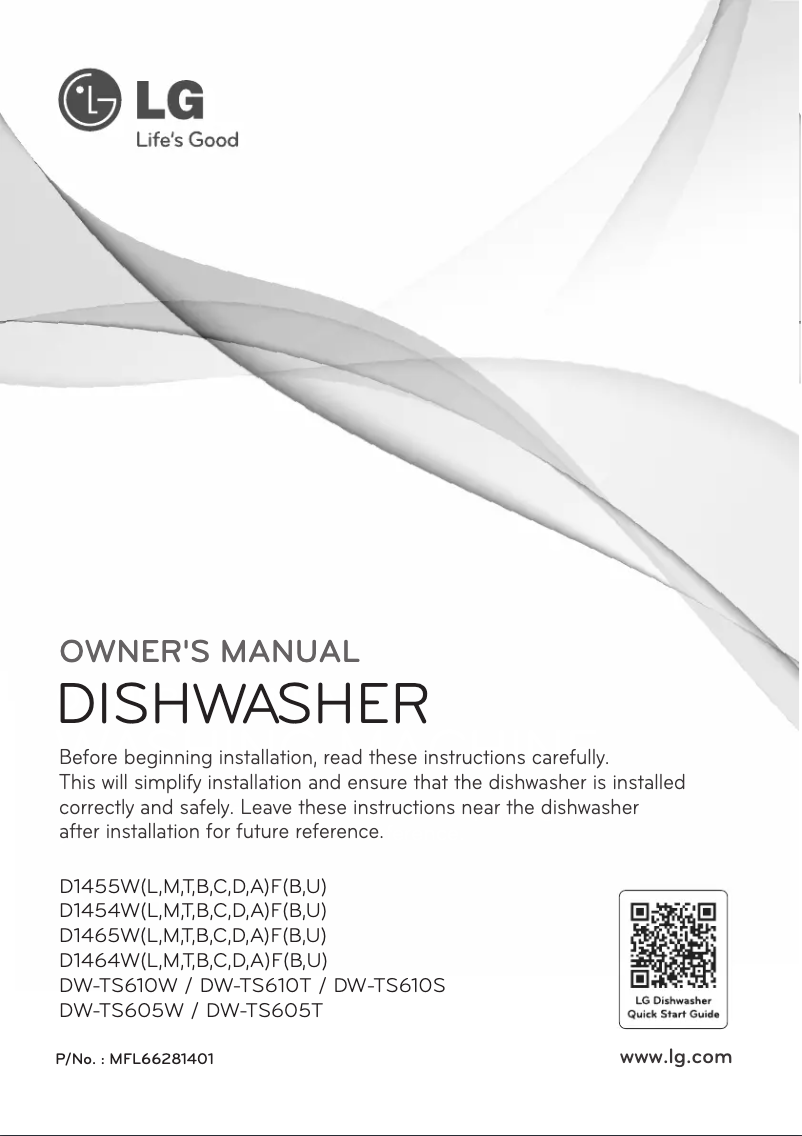 Página 1 del manual Manual de usuario LG DW-TS605T