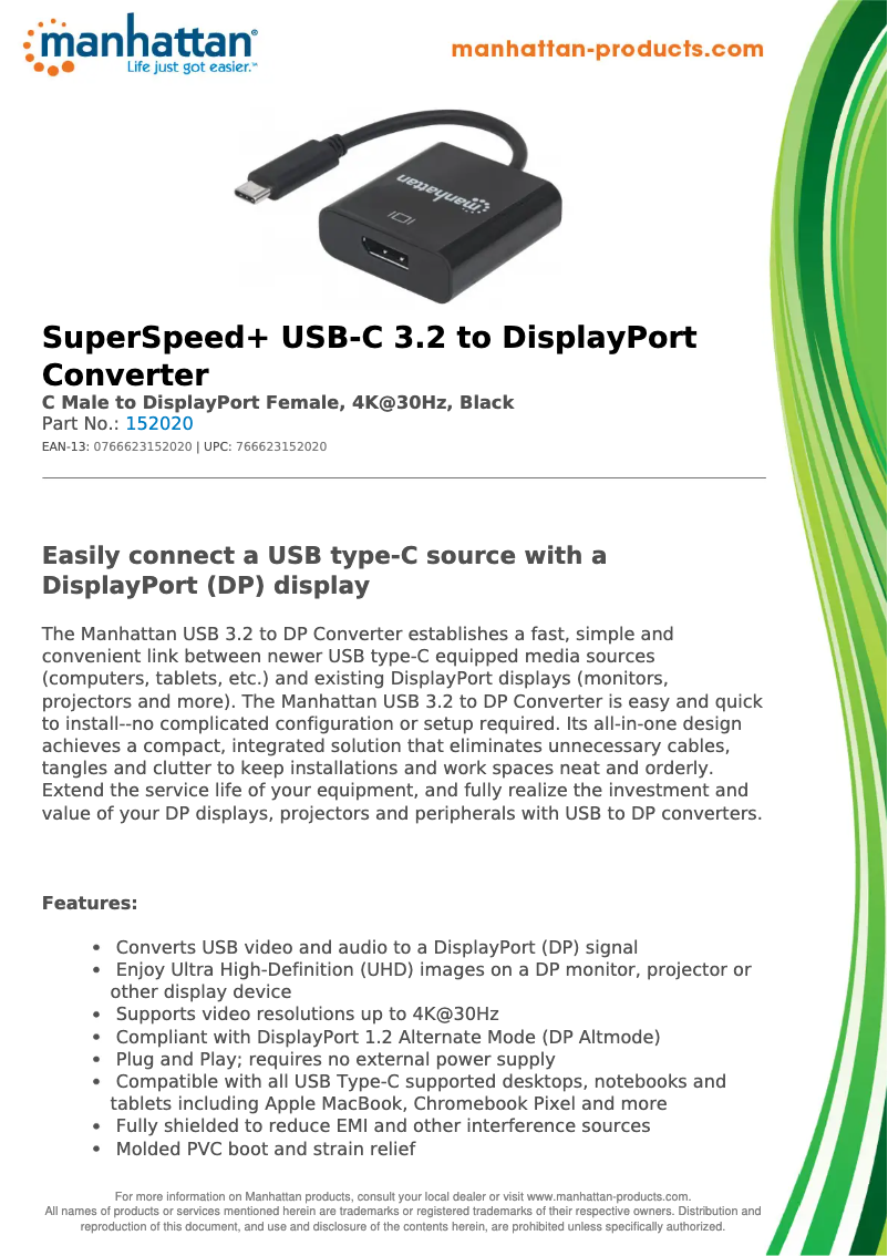 Image de la première page du manuel de l'appareil 152020