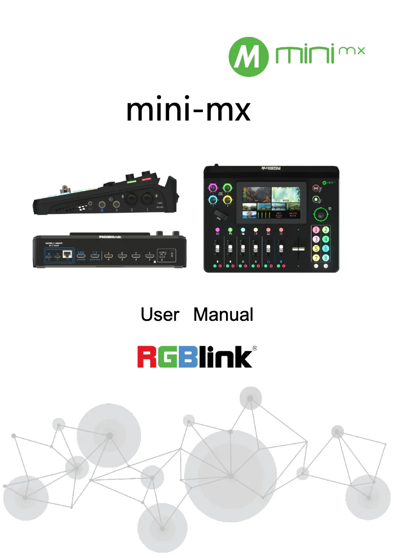 Image de la première page du manuel de l'appareil mini-mx