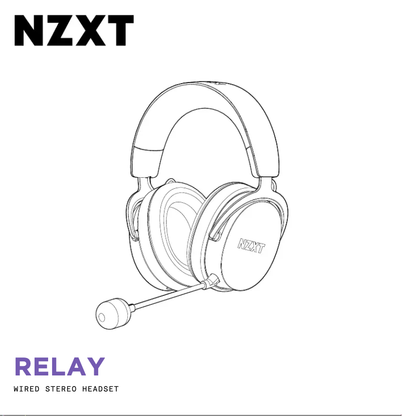 Page 1 de la notice Manuel utilisateur NZXT Relay Headset