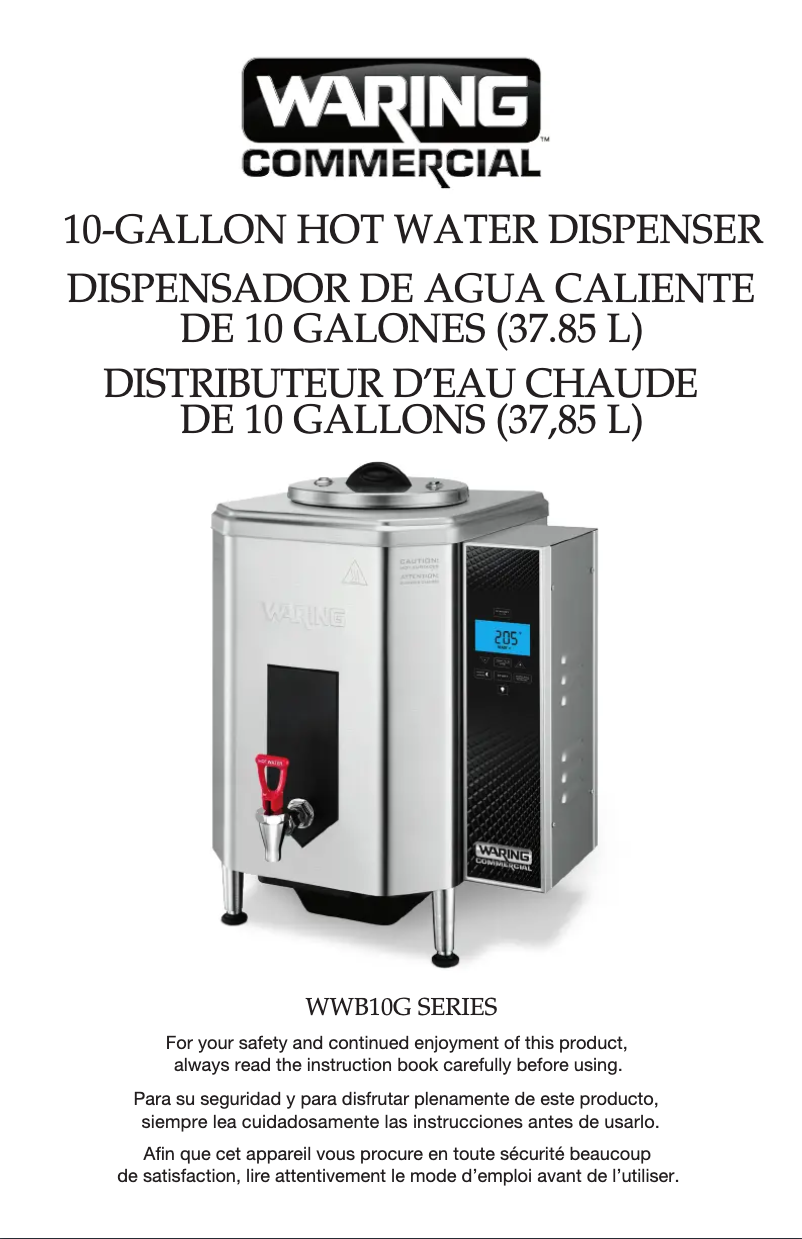 Image de la première page du manuel de l'appareil WWB10GC