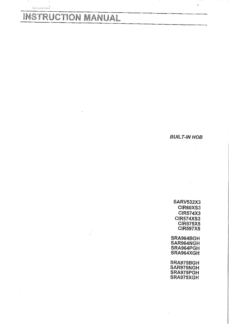 Page n°1 - Manuel utilisateur Smeg SARV532X3