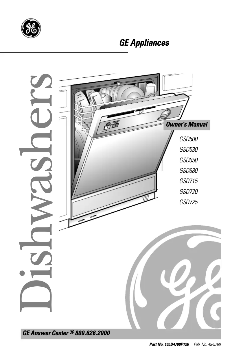 Page 1 of the manual User Manual GE GSD725