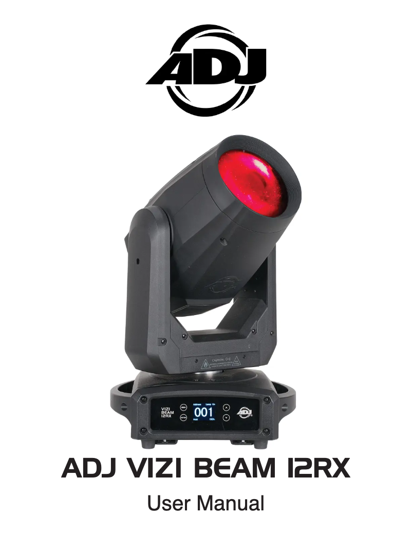 Image de la première page du manuel de l'appareil Vizi Beam 12RX