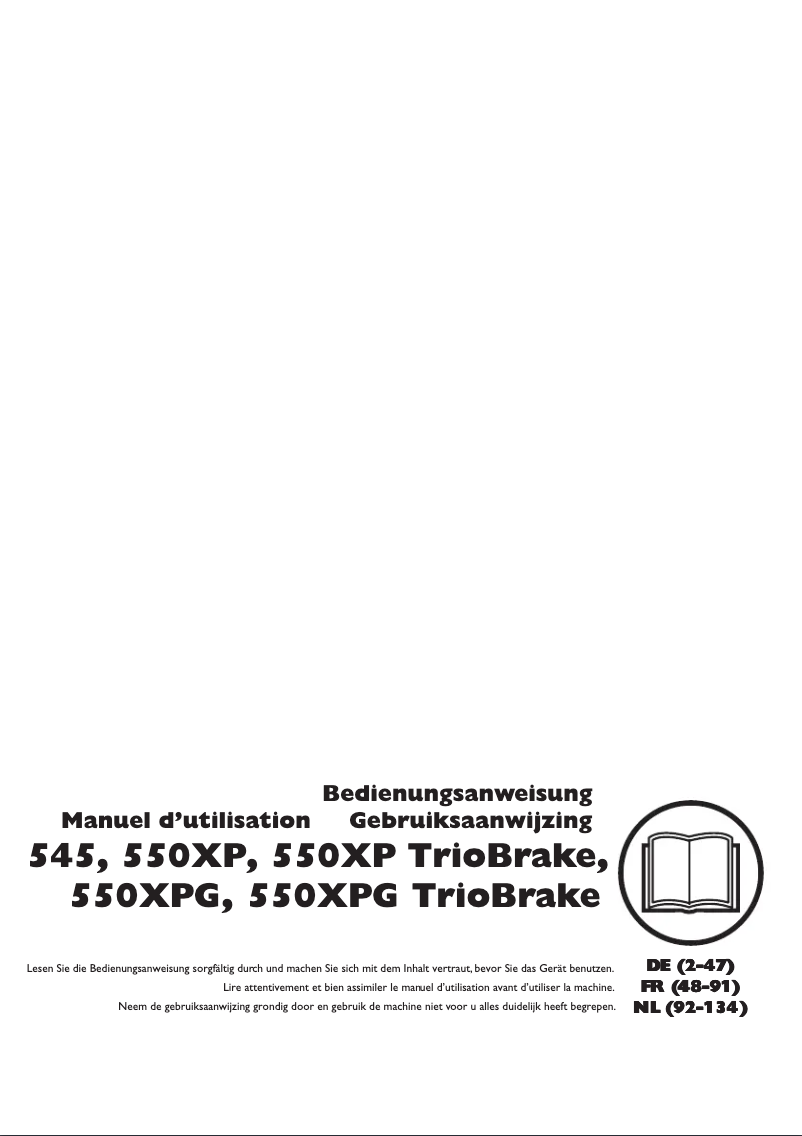 Page n°1 - Manuel utilisateur Husqvarna 545 TrioBrake