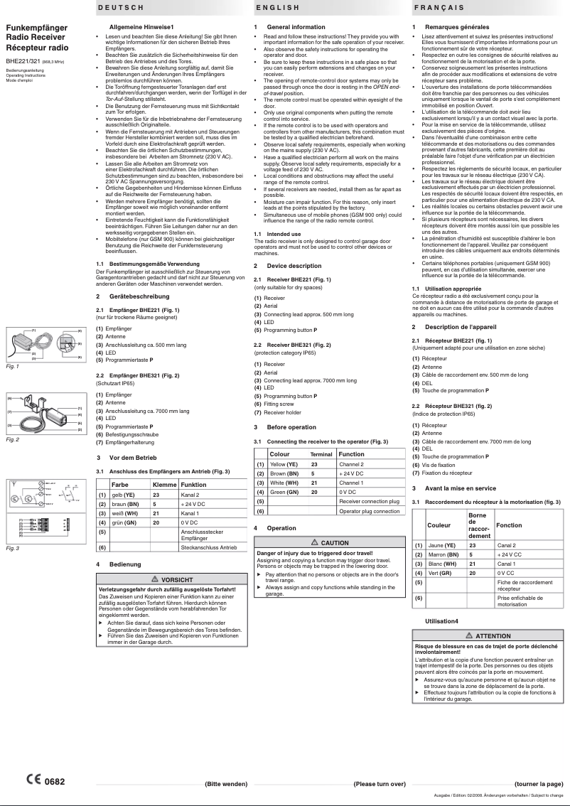 Page 1 de la notice Manuel utilisateur Berner BHE221