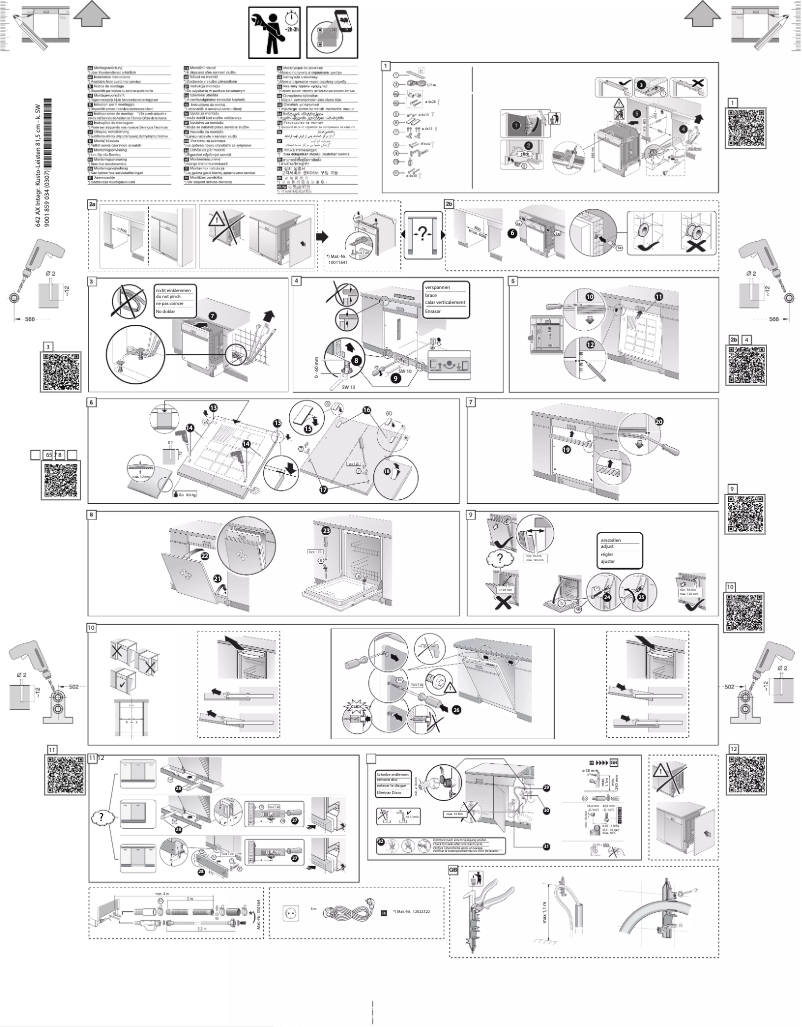 Page 1 de la notice Instructions / montage Siemens SN53ES27VE