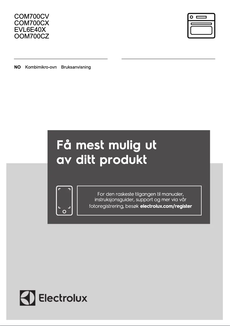 Page n°1 - Manuel utilisateur Electrolux OOM700CZ