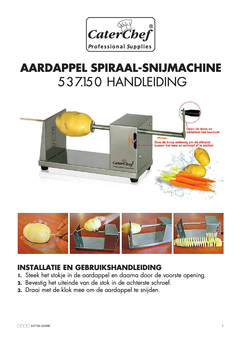 Page n°1 - Manuel utilisateur CaterChef 537150