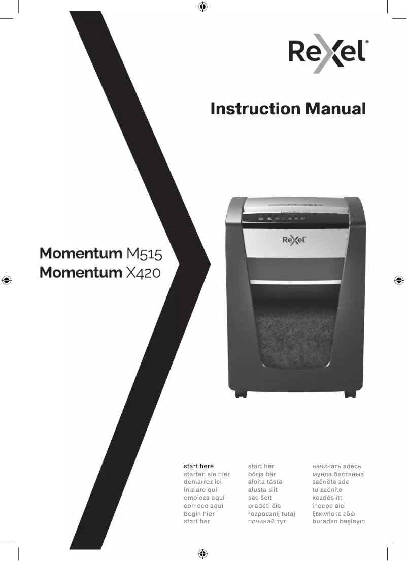 Page n°1 - Manuel utilisateur Rexel Momentum X420