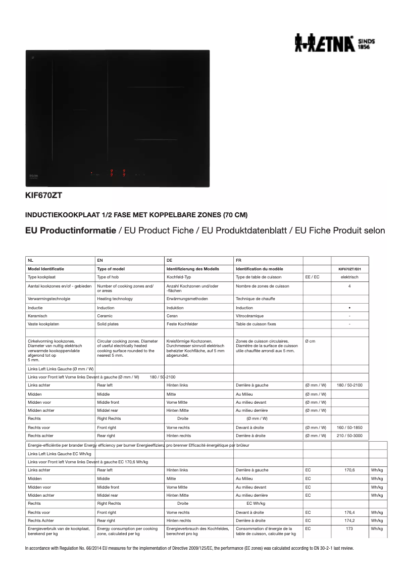 Image de la première page du manuel de l'appareil KIF670ZT