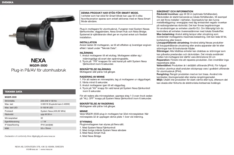 Image de la première page du manuel de l'appareil MGDR-3500