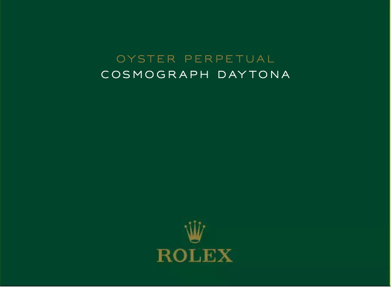 Page n°1 - Manuel utilisateur Rolex Cosmograph Daytona