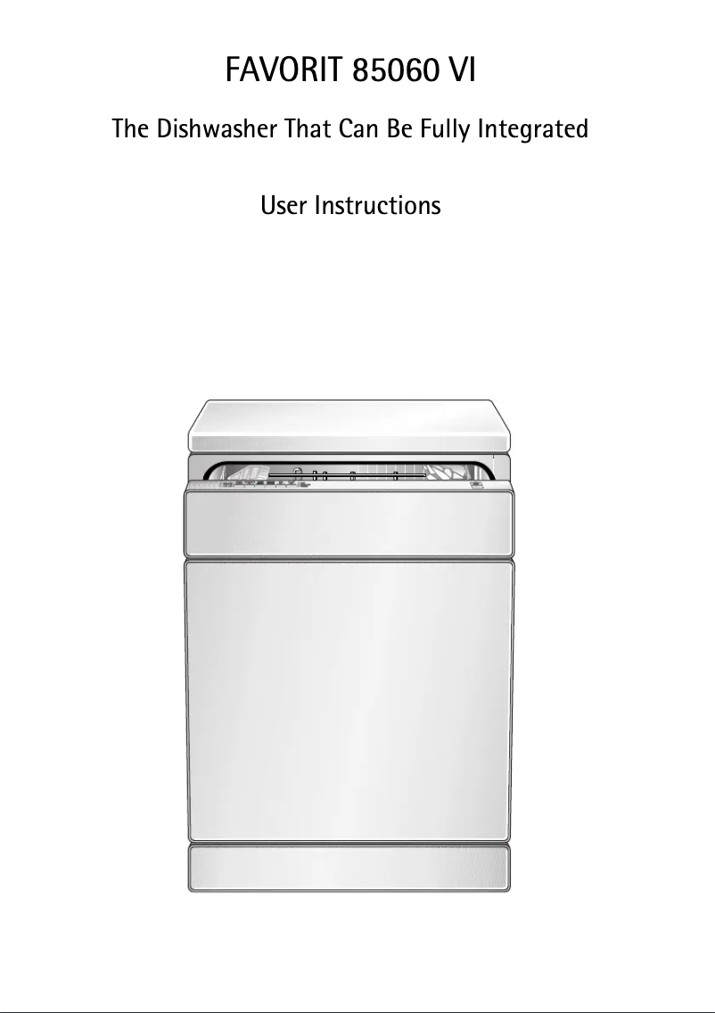 Page 1 de la notice Manuel utilisateur AEG F 85060 VI