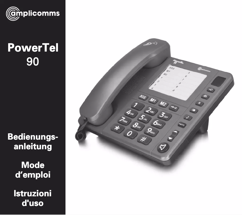 Página 1 del manual Manual de usuario Amplicomms PowerTel 90