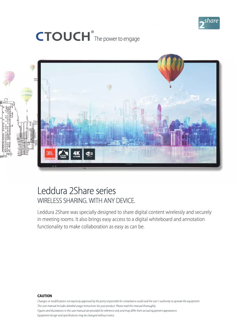 Image de la première page du manuel de l'appareil Leddura 2Share