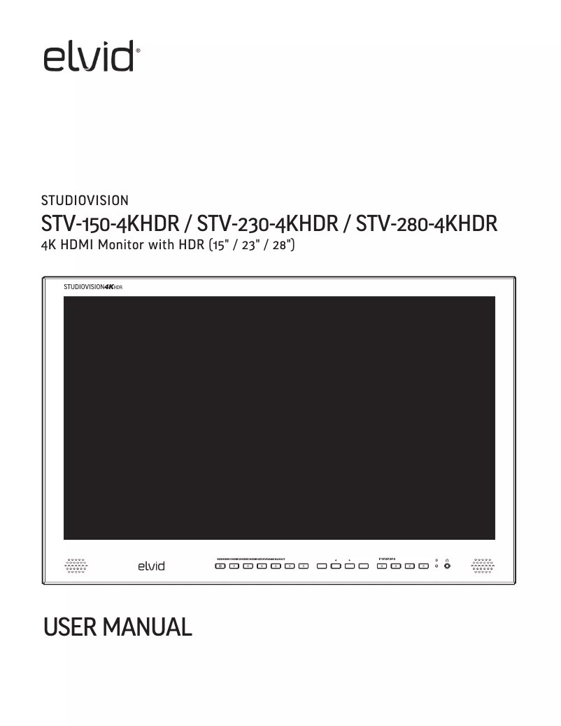 Page 1 de la notice Manuel utilisateur Elvid StudioVision STV-280-4KHDR