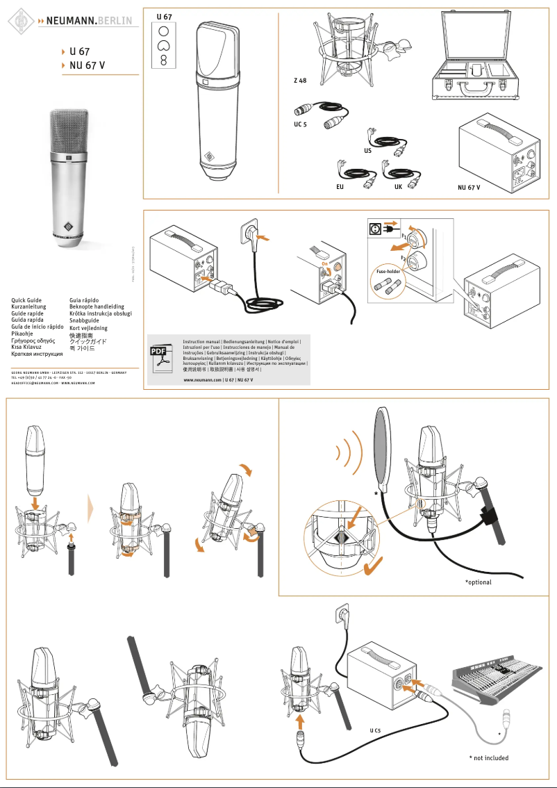 Page n°1 - Guide de démarrage rapide Neumann U 67