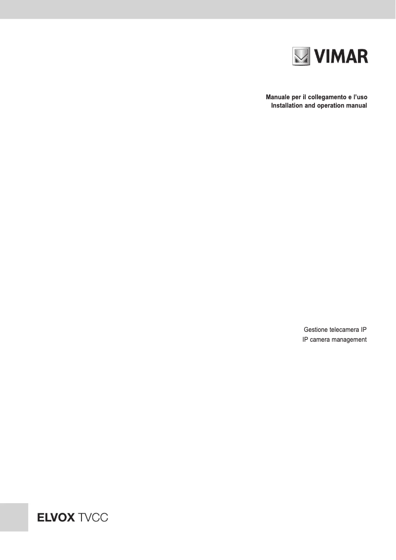 Image de la première page du manuel de l'appareil ELVOX 4621.3312EMA