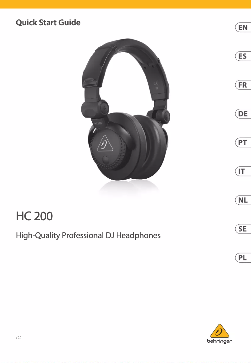 Image de la première page du manuel de l'appareil HC 200