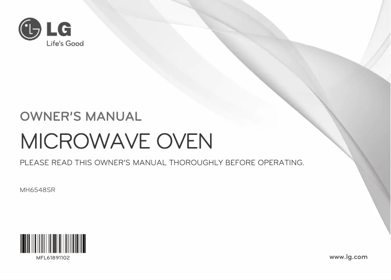 Page n°1 - Manuel utilisateur LG MH6548SR