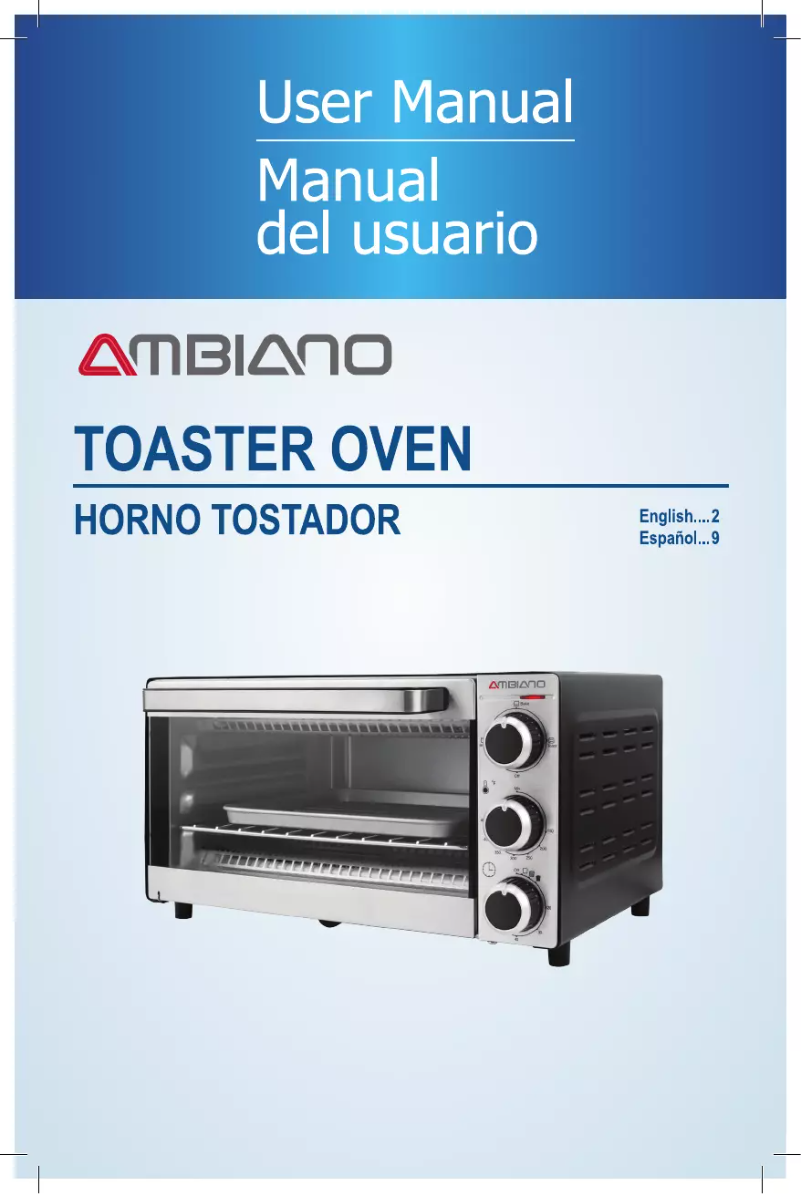 Page 1 de la notice Manuel utilisateur Ambiano Toaster Oven TO9523-UL