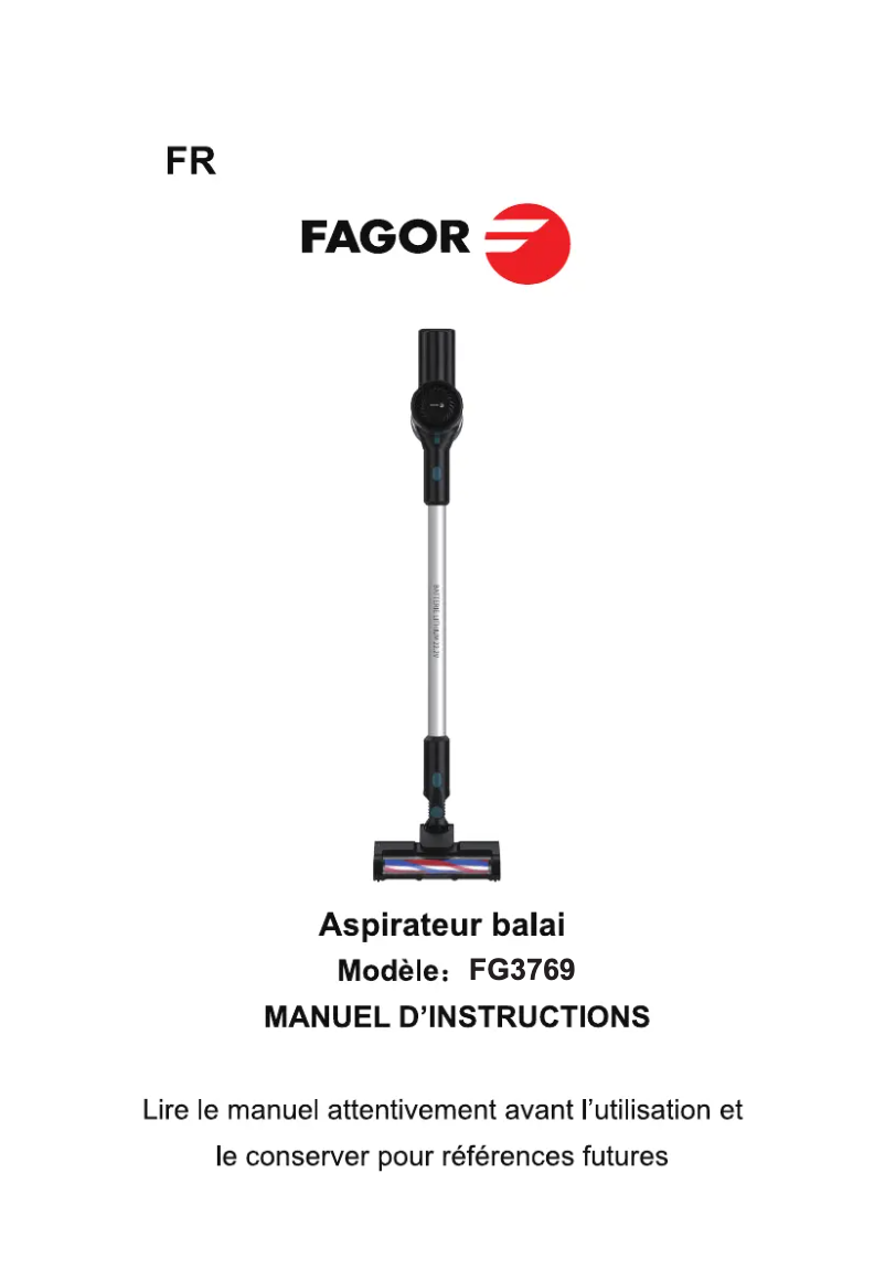 Page 1 de la notice Manuel utilisateur Fagor FG3769