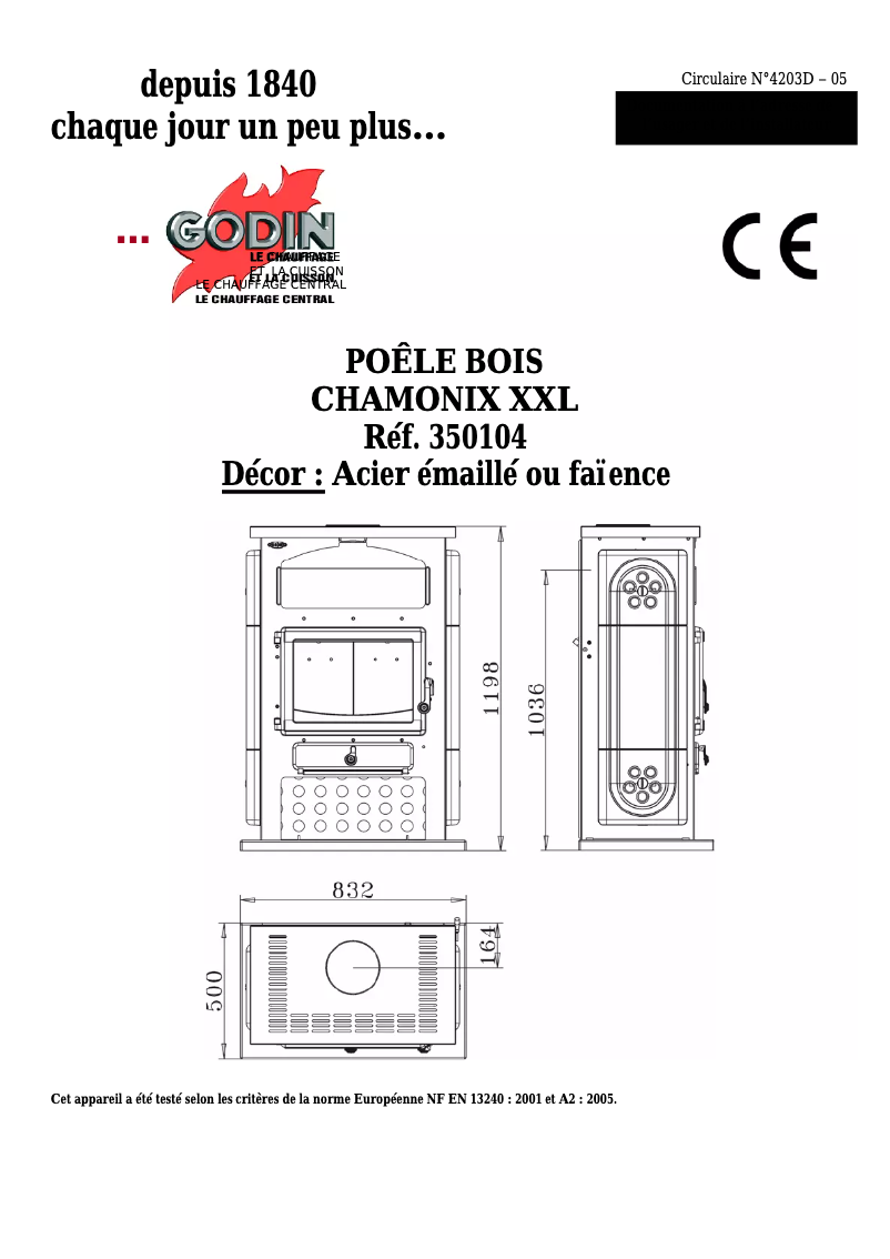 Image de la première page du manuel de l'appareil Chamonix XXL