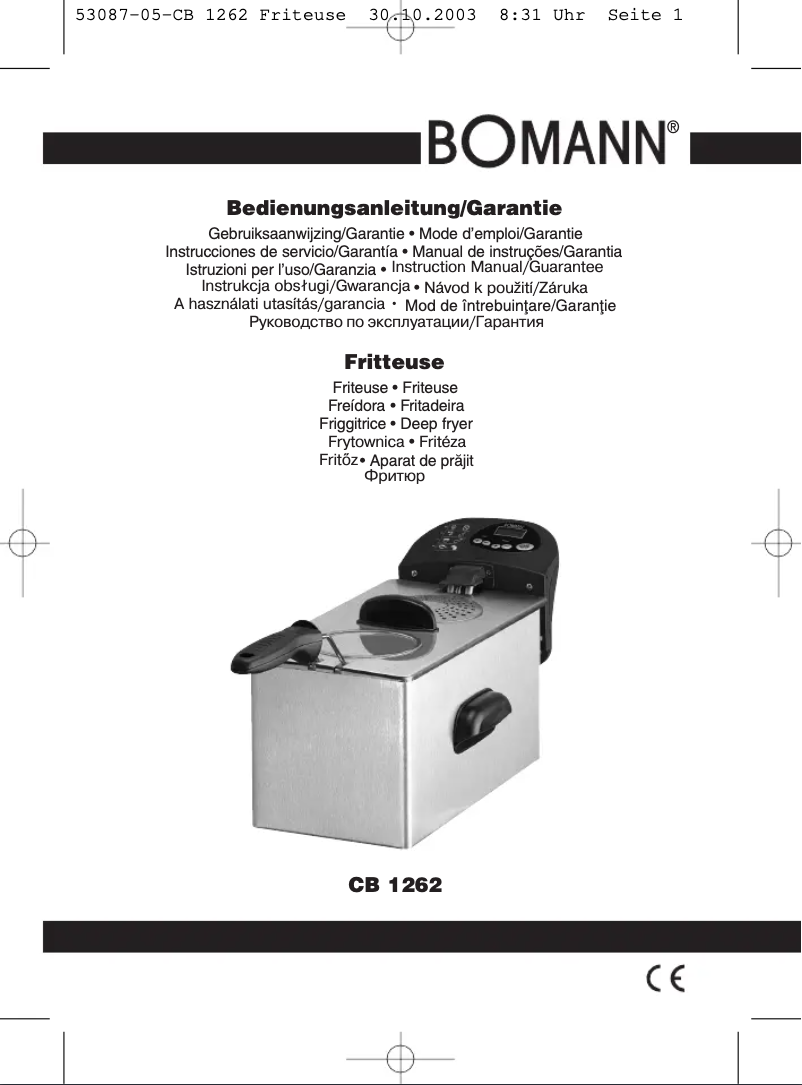 Image de la première page du manuel de l'appareil CB 1262