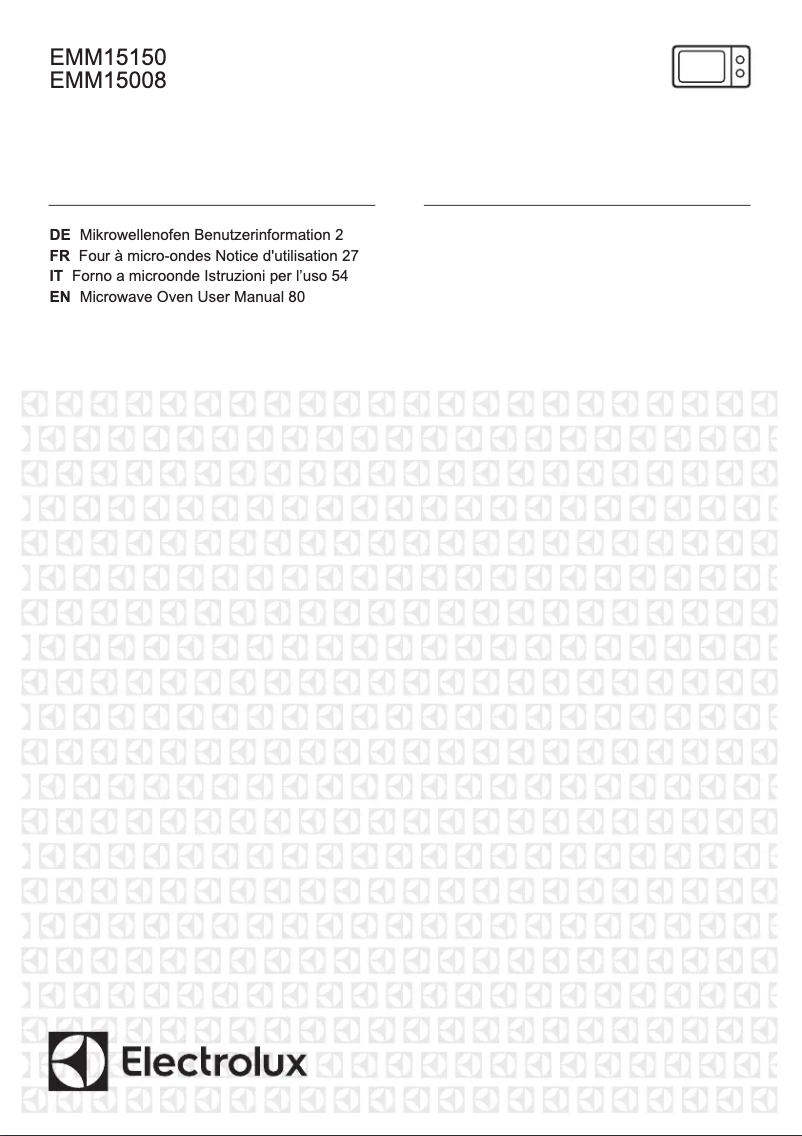 Página 1 del manual Manual de usuario Electrolux EMM15008OW