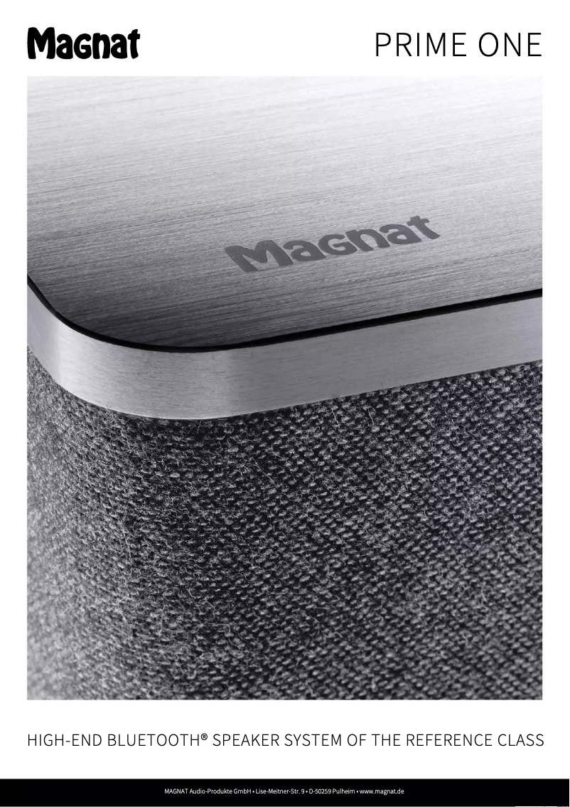 Image de la première page du manuel de l'appareil Prime One