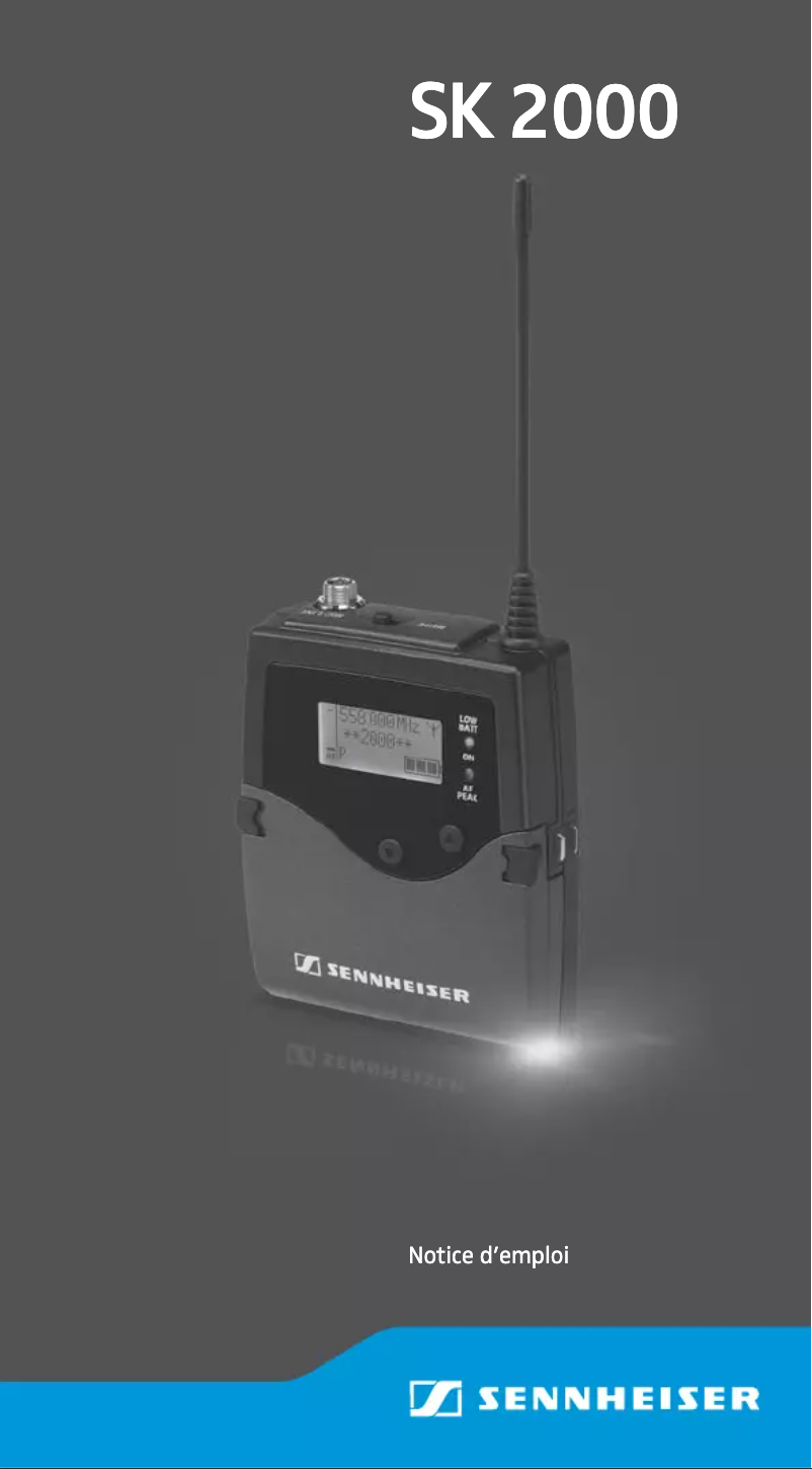 Page n°1 - Manuel utilisateur Sennheiser SK 2000