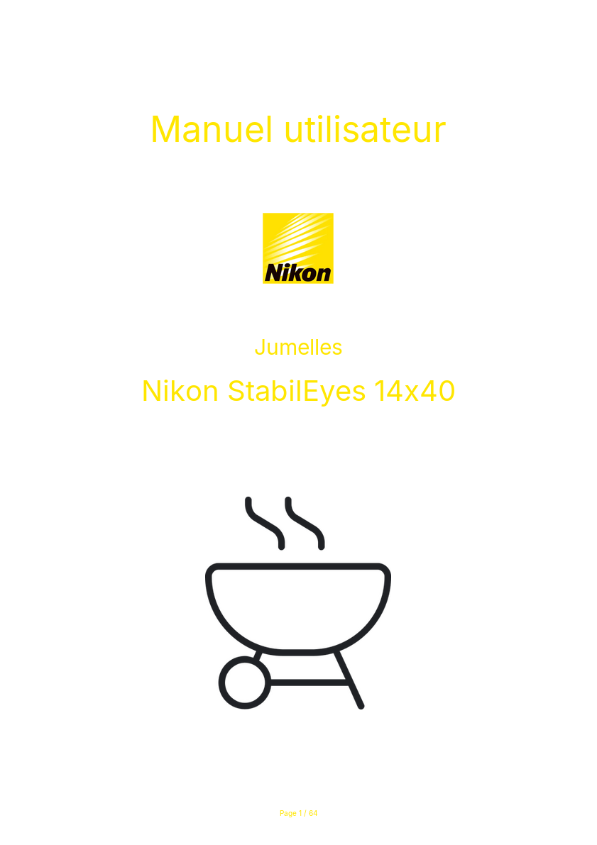 Page n°1 - Manuel utilisateur Nikon StabilEyes 14x40