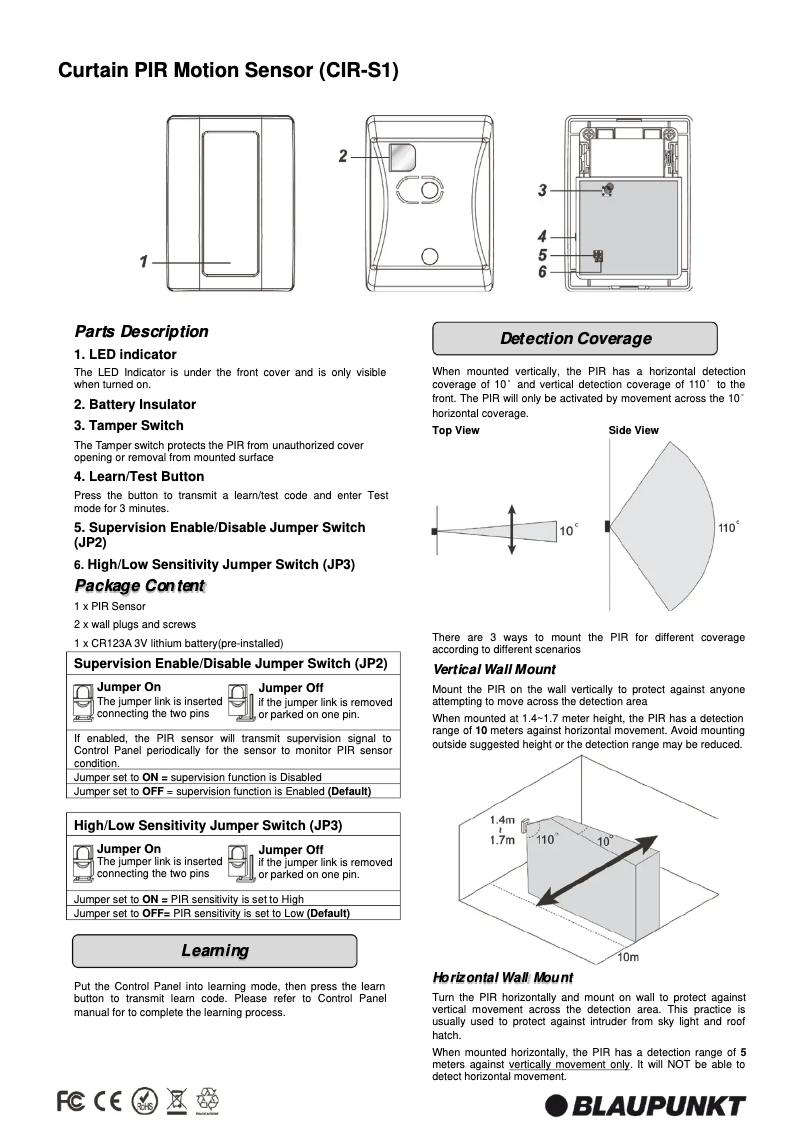 Page n°1 - Manuel utilisateur Blaupunkt CIR-S1
