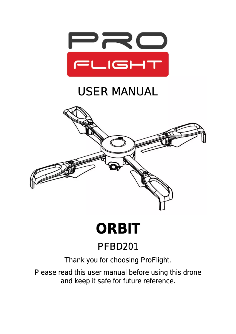 Page 1 de la notice Manuel utilisateur ProFlight Orbit PFBD201
