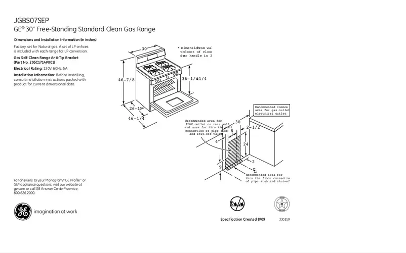 Image de la première page du manuel de l'appareil JGBS07SEPSA