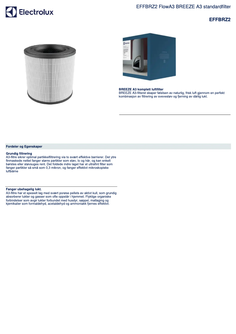 Image de la première page du manuel de l'appareil EFFBRZ2